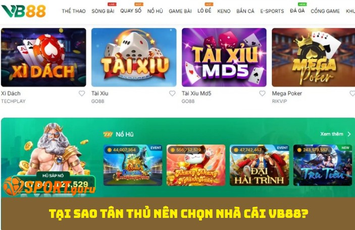 Nhà cái Vb88 và những sảnh game hấp dẫn tân thủ 5 Tại sao tân thủ nên chọn nhà cái Vb88?